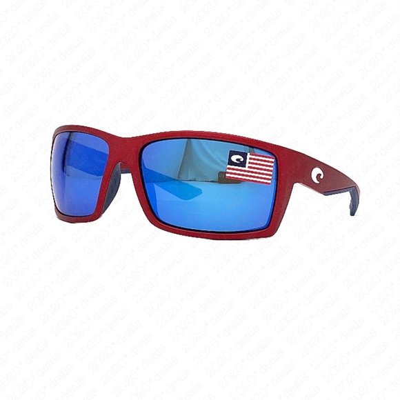 Costa Del Mar Reefton 580G Matte USA Red Mirror Polarized Sunglasses - Picture 3 of 10